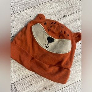 Woodland orange baby hat